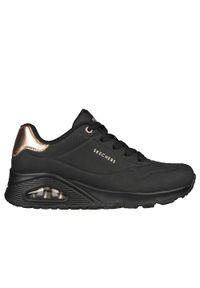skechers - Buty Kobieta Skechers Unogolden Air czarny. Kolor: czarny. Materiał: guma, syntetyk, materiał. Model: Skechers Sport. Sport: turystyka piesza