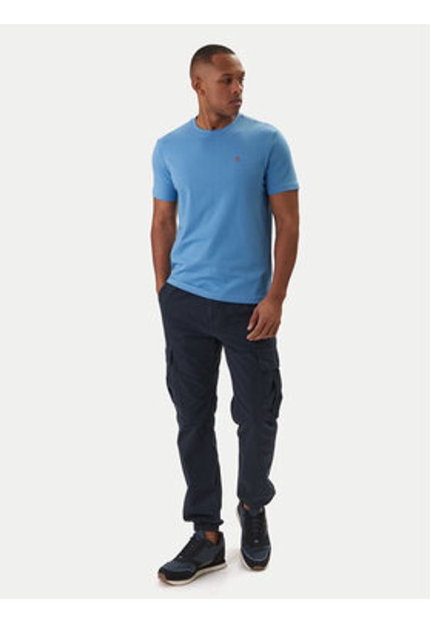 Napapijri T-Shirt Salis NP0A4H8D Niebieski Regular Fit. Kolor: niebieski. Materiał: bawełna