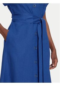 Luisa Spagnoli Sukienka koszulowa Patrono 542264 Niebieski Regular Fit. Kolor: niebieski. Materiał: len. Typ sukienki: koszulowe #5