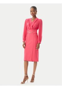 Rinascimento Sukienka koktajlowa CFC0123289003 Różowy Regular Fit. Kolor: różowy. Materiał: syntetyk. Styl: wizytowy #1
