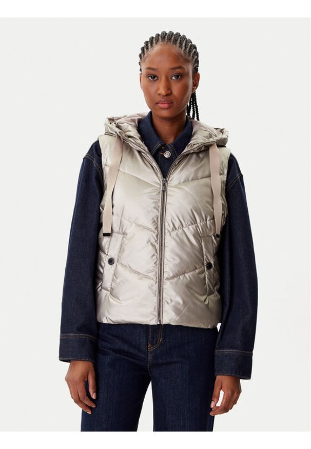 Morgan Bezrękawnik 252-GSOLIAM Beżowy Regular Fit. Kolor: beżowy. Materiał: syntetyk. Długość rękawa: bez rękawów