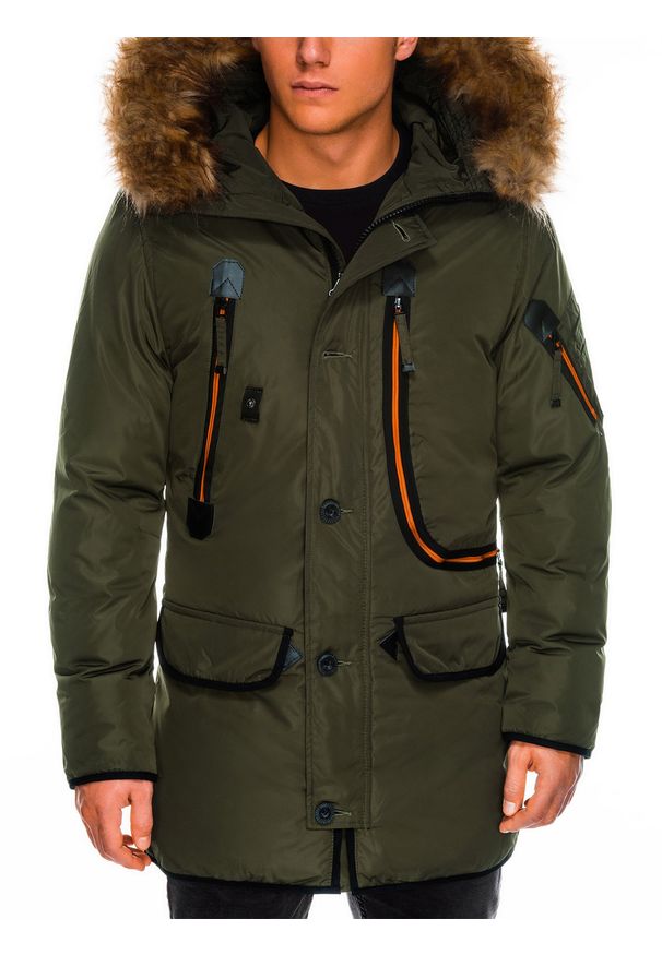 Brązowa kurtka Ombre Clothing na zimę
