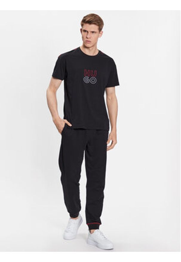 Hugo T-Shirt 50490418 Czarny Relaxed Fit. Kolor: czarny. Materiał: bawełna
