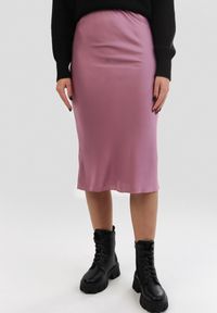 Born2be - Jasnofioletowa Spódnica Nereirith. Kolor: fioletowy. Materiał: tkanina. Wzór: gładki #1