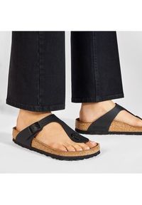 Birkenstock Japonki Gizeh 043691 Czarny. Kolor: czarny. Materiał: skóra