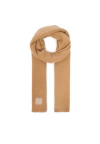 Calvin Klein Szalik Emblem LV04D8014G Beżowy. Kolor: beżowy. Materiał: kaszmir