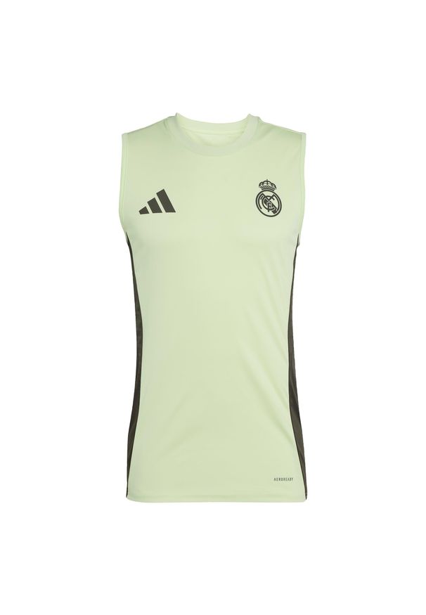 Adidas - Kamizelka bez rękawów Real Madrid 2025/26. Kolor: zielony. Długość rękawa: bez rękawów. Sport: piłka nożna