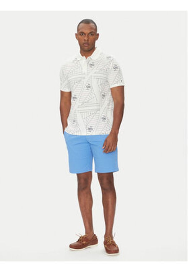 TOMMY HILFIGER - Tommy Hilfiger Polo Sailing MW0MW39309 Écru Regular Fit. Typ kołnierza: polo. Materiał: bawełna
