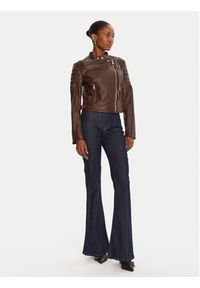 Guess Kurtka z imitacji skóry W5YL19 WHDS0 Brązowy Regular Fit. Kolor: brązowy. Materiał: skóra