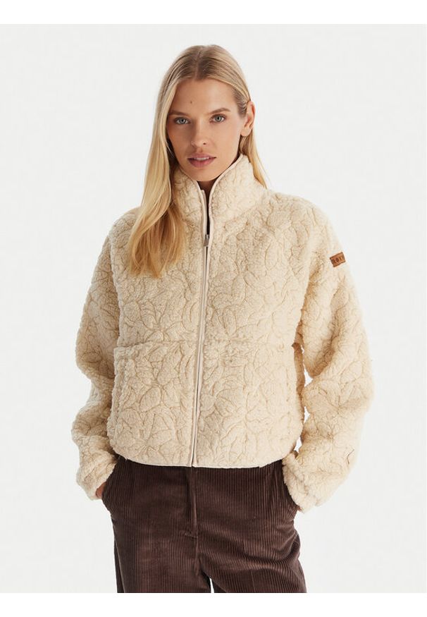 Roxy Polar Blurry Cloud ERJPF03212 Écru Regular Fit. Materiał: syntetyk