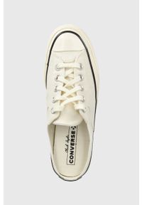 Converse klapki CHUCK 70 Summer damskie kolor biały. Nosek buta: okrągły. Kolor: biały. Materiał: guma. Obcas: na obcasie. Wysokość obcasa: niski