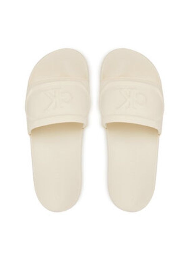 Calvin Klein Jeans Japonki Slide Pu Hf Mg YW0YW01879 Écru. Materiał: skóra