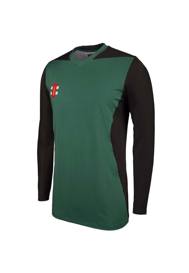 GRAY-NICOLLS - Dżersej z długim rękawem Gray-Nicolls T20. Kolor: wielokolorowy, czarny, zielony. Materiał: jersey. Długość rękawa: długi rękaw. Długość: długie