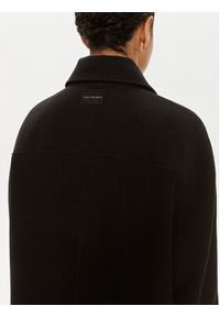 Calvin Klein Jeans Płaszcz wełniany J20J223576 Czarny Relaxed Fit. Kolor: czarny. Materiał: syntetyk