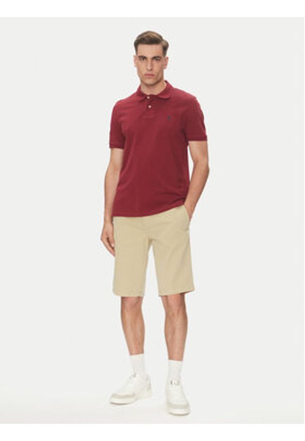 Robe di Kappa Szorty materiałowe Oris 600BTI0 Beżowy Slim Fit. Kolor: beżowy. Materiał: bawełna