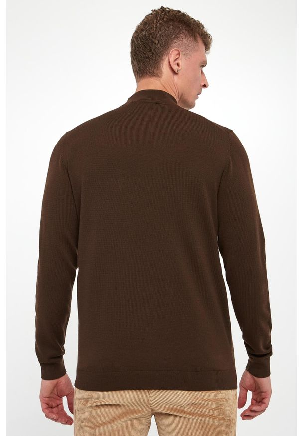 Karl Lagerfeld - Sweter męski wełniany KARL LAGERFELD. Materiał: wełna