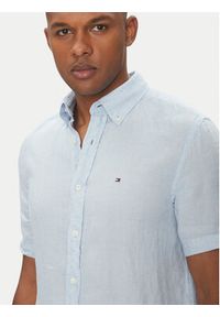 TOMMY HILFIGER - Tommy Hilfiger Koszula MW0MW35207 Błękitny Regular Fit. Kolor: niebieski. Materiał: len #3