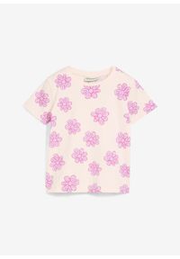 bonprix - T-shrit z elastycznej mieszanki bawełny. Kolor: różowy. Materiał: bawełna. Wzór: kwiaty. Sezon: lato