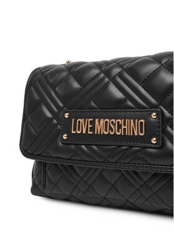 Love Moschino - LOVE MOSCHINO Torebka JC4109PP0NLA0000 Czarny. Kolor: czarny. Materiał: skórzane