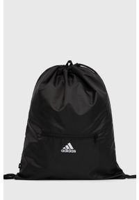 Adidas - adidas Plecak kolor czarny z nadrukiem. Kolor: czarny. Materiał: poliester. Wzór: nadruk