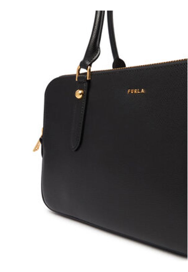 Furla Torebka Giulia M WB01871 BX0460 CN O6000 Czarny. Kolor: czarny. Materiał: skórzane, zamszowe