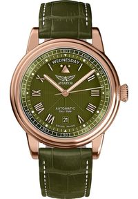 AVIATOR - Zegarek Aviator Zegarek męski Aviator V.3.35.2.279.4 zielony. Kolor: zielony #1