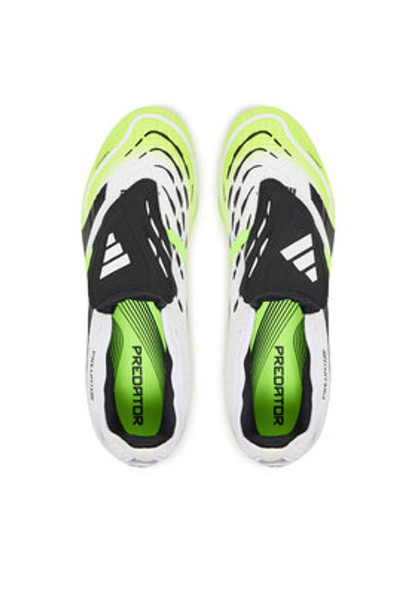 Adidas - adidas Buty do piłki nożnej Predator Pro Fold-Over Tongue Firm Ground JS4071 Biały. Kolor: biały. Materiał: skóra
