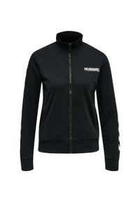 Damska bluza dresowa zapinana na zamek Hummel Legacy. Kolor: czarny. Materiał: dresówka. Sport: piłka ręczna