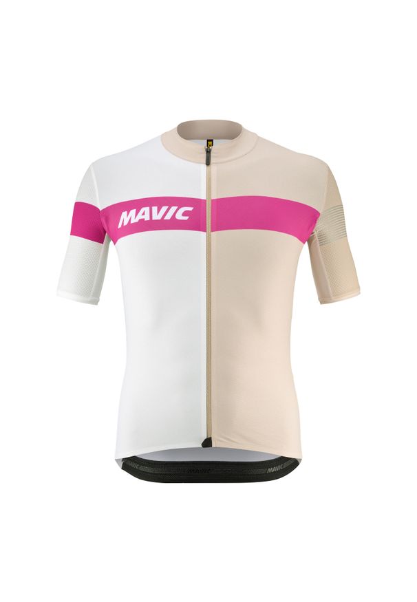 MAVIC - Dżersej z krótkim rękawem Mavic Ksyrium Pro. Kolor: biały. Materiał: jersey. Długość rękawa: krótki rękaw. Długość: krótkie. Sport: kolarstwo