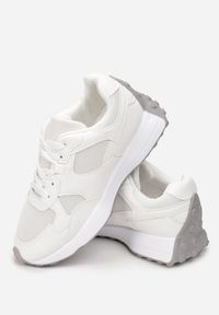 Born2be - Białe Sneakersy Cororane. Kolor: biały. Materiał: nubuk, syntetyk. Szerokość cholewki: normalna #5