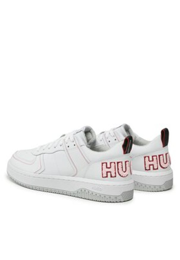 Hugo Sneakersy Kilian 50503118 10240740 01 Biały. Kolor: biały. Materiał: skóra