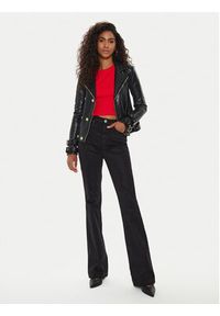 Guess Kurtka skórzana W4YL33 K8S30 Czarny Regular Fit. Kolor: czarny. Materiał: syntetyk #5