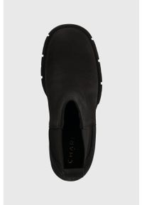 Charles Footwear sztyblety skórzane Sophie damskie kolor czarny na słupku Sophie.Boots.Black. Kolor: czarny. Materiał: skóra. Obcas: na słupku. Wysokość obcasa: średni #3