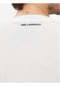 Karl Lagerfeld - KARL LAGERFELD T-Shirt 755061 542241 Biały Regular Fit. Typ kołnierza: dekolt w karo. Kolor: biały. Materiał: bawełna #3