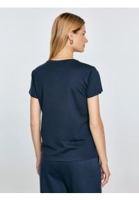 Big-Star - Koszulka damska z haftem granatowa Bensa 403. Okazja: na co dzień. Kolor: niebieski. Materiał: bawełna, jeans, dzianina. Wzór: haft. Styl: klasyczny, sportowy, casual #5