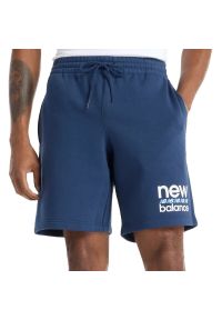 Spodenki New Balance MS51940NNY - granatowe. Kolor: niebieski. Materiał: dresówka, poliester, bawełna. Sport: fitness #1