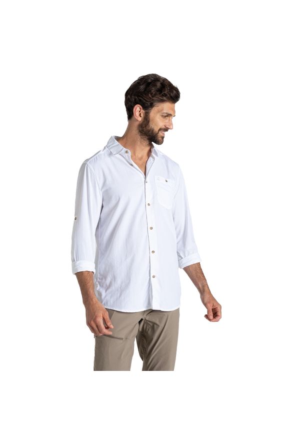 CRAGHOPPERS - Męska Koszula Nuoro II Nosilife. Kolor: biały