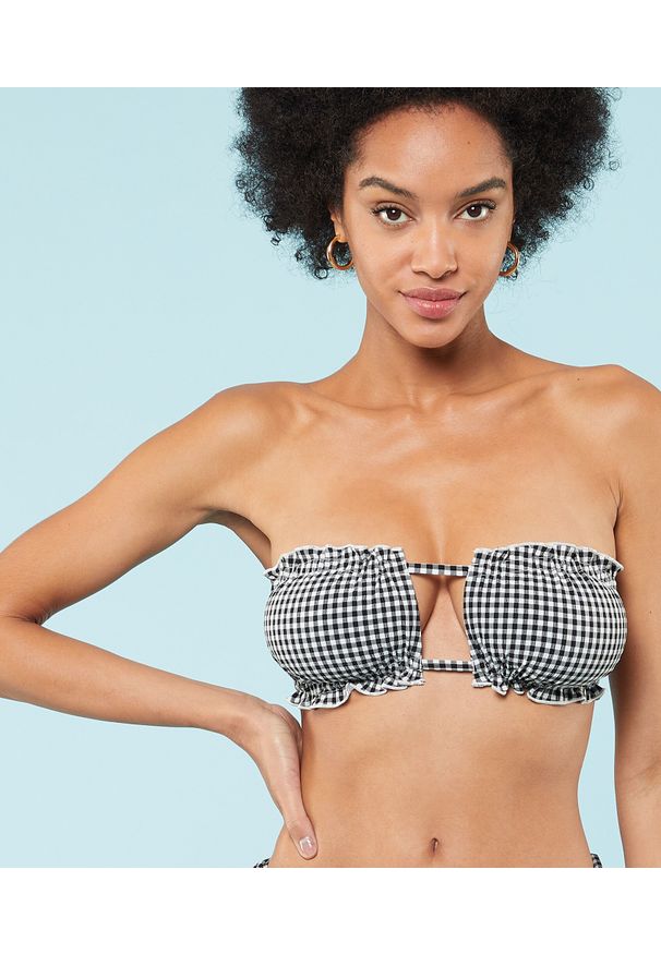 Senji Wiązana Góra Od Bikini Bandeau - 40 - Biały - Etam. Kolor: biały