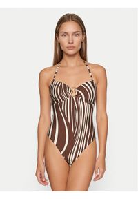 Seafolly Strój kąpielowy Coastline 11180-270 Brązowy. Kolor: brązowy. Materiał: syntetyk #1