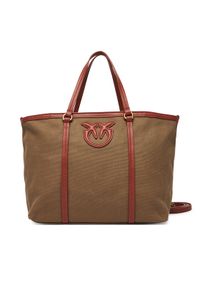 Pinko - PINKO Torebka Miranda Shopper Classic PE 25 PLTT 104714 A2G2 Khaki. Kolor: brązowy