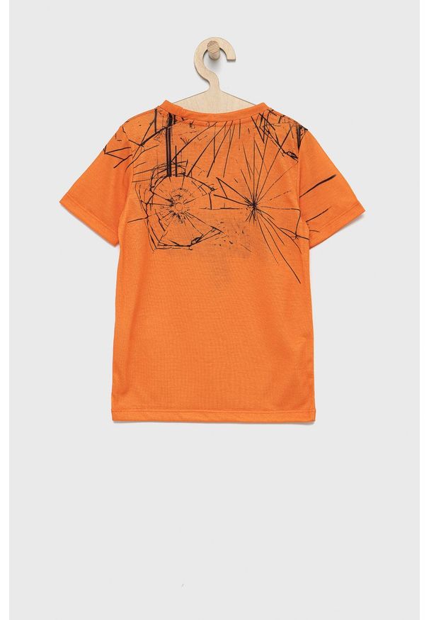 Hype T-shirt dziecięcy kolor pomarańczowy wzorzysty. Okazja: na co dzień. Kolor: pomarańczowy. Materiał: dzianina. Styl: casual
