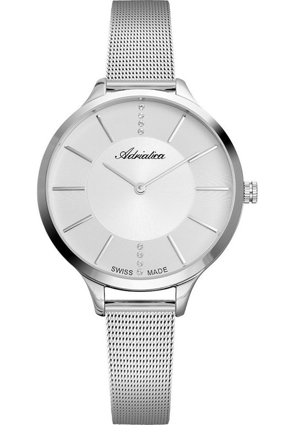 Zegarek Adriatica Zegarek damski Adriatica A3433.5113Q srebrny. Kolor: srebrny