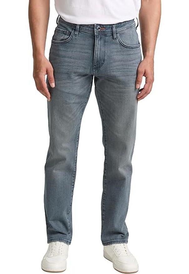 Męskie Spodnie Jeansowe Tom Tailor TTMARVIN STRAIGHT mid stone blue grey denim 1048364 10162