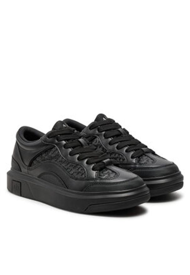 Armani Exchange Sneakersy XUX193 XV908 K001 Czarny. Kolor: czarny. Materiał: materiał