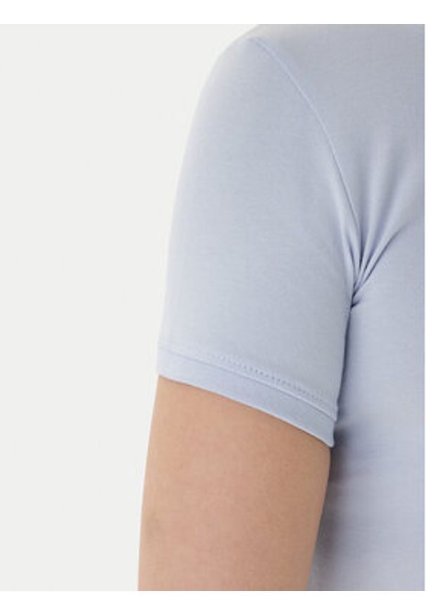 Guess T-Shirt W2YI45 J1314 Błękitny Slim Fit. Kolor: niebieski. Materiał: bawełna