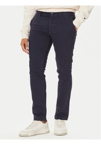 BOSS Chinosy 50547865 Granatowy Slim Fit. Kolor: niebieski. Materiał: bawełna #1