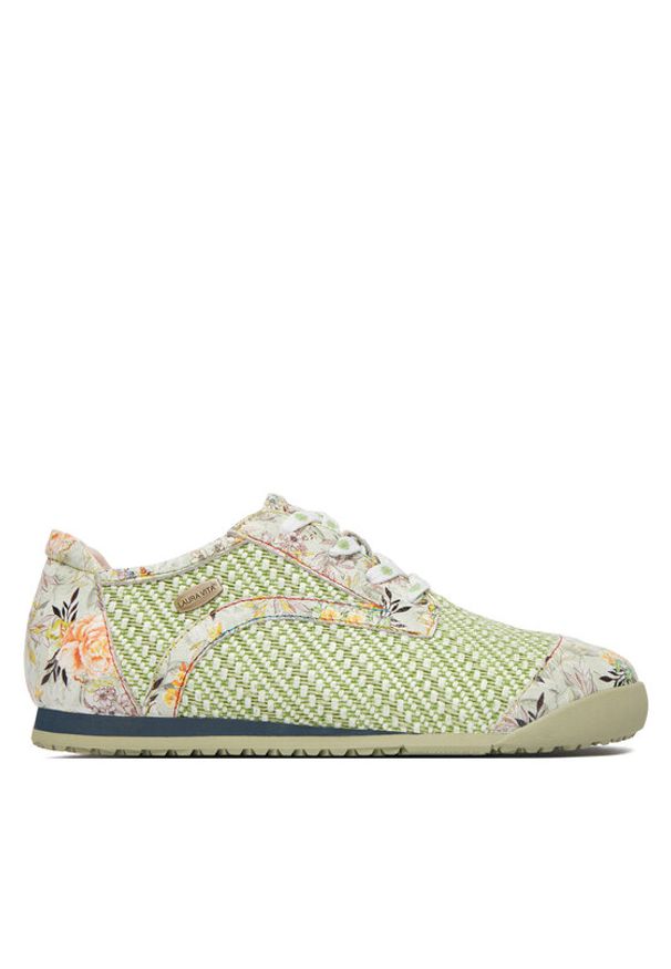 Laura Vita Półbuty Tivanao 04 Zielony. Kolor: zielony. Materiał: materiał