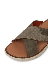 Rieker Klapki 25283-25 Beżowy. Kolor: beżowy. Materiał: materiał, syntetyk #5