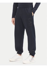 EA7 Emporio Armani Spodnie dresowe 7M000233 AF13512 UB102 Granatowy Regular Fit. Kolor: niebieski. Materiał: bawełna