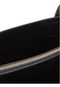 TOMMY HILFIGER - Tommy Hilfiger Torebka Th Distinct Satchel AW0AW17463 Czarny. Kolor: czarny. Materiał: skórzane #3